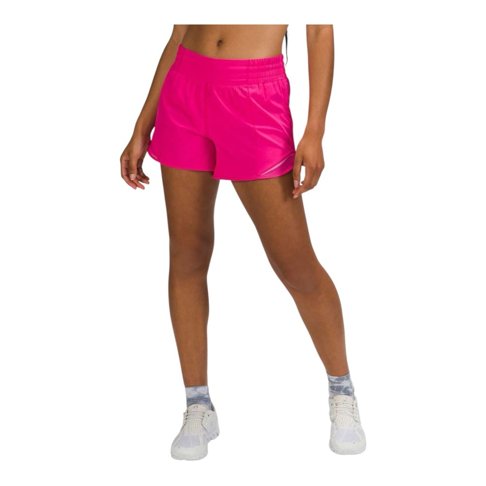 LULULEMON Hotty Hot High Rise 4” in Sonic Pink SIZE 6